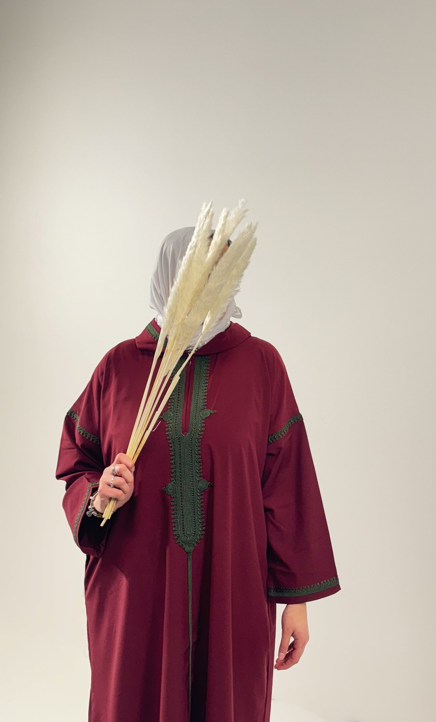 Frauen Abaya Weinrot